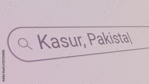 Search Bar Kasur Pakistan 
Close Up Single Line Typing Text Box Layout Web Database Browser Engine Concept photo