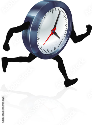 Running Time Concept Clock