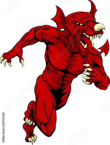 Charging Welsh Dragon