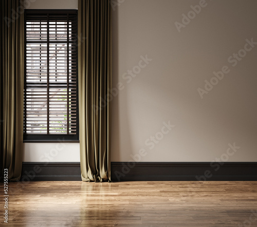 Fotografia Empty home interior wall mockup, 3d render