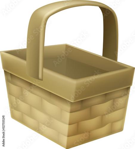 Wicker Basket Illustration photo