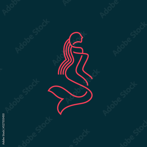 Mermaid Monoline Logo