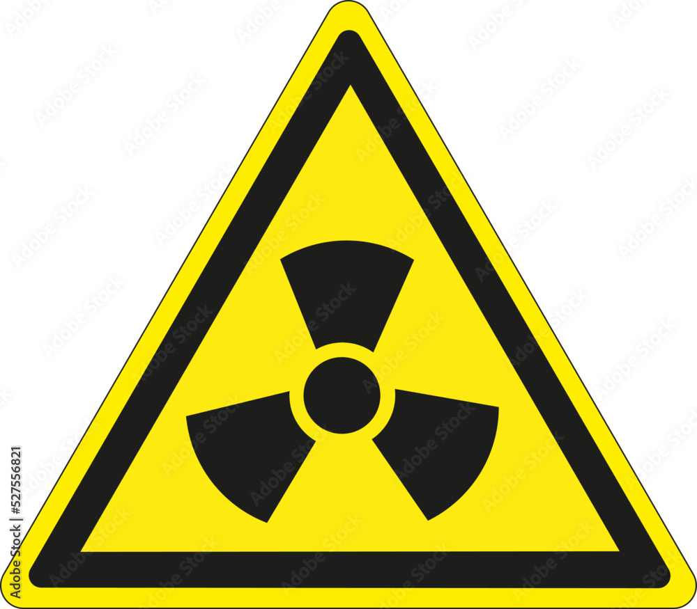 Panneau triangulaire Radioactivité, radiation Panneau triangulaire Radioactivité, radiation
