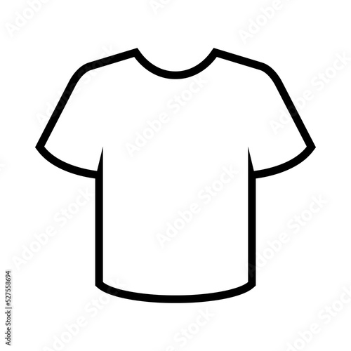 Silueta de camiseta tipo t-shirt con líneas aislada