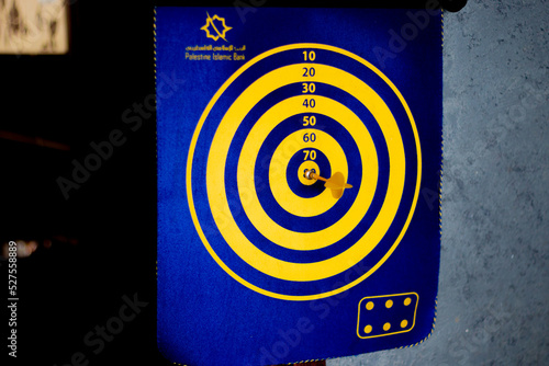 Obraz na płótnie Multicolored circular dart board w salonie