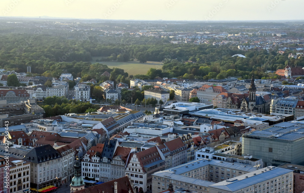 Blick auf Leipzig im Sommer