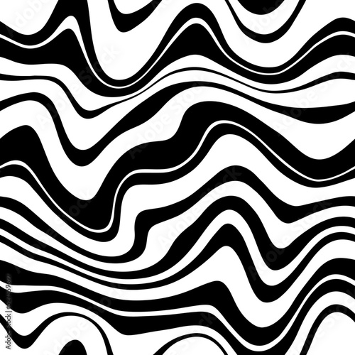 Abstract weaves seamless vector pattern. 60’s, 70’s style hippie background with waves, psychedelic groovy texture. Perfect for textile, wallpaper or print design.