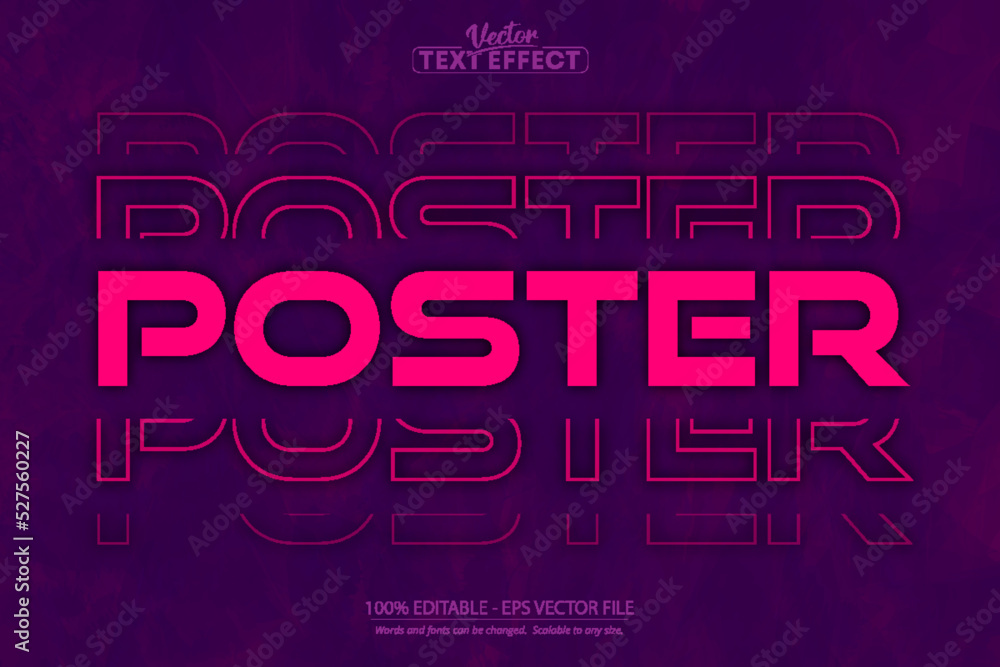 Poster text effect, editable creative and minimal font and text style Poster text effect, editable creative and minimal font and text style