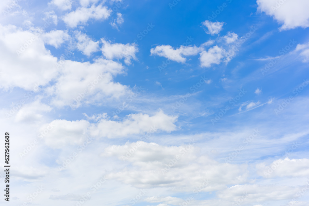 Blue sky and cirrus white high clouds. Horizontal. Blue sky and cirrus white high clouds. Horizontal.