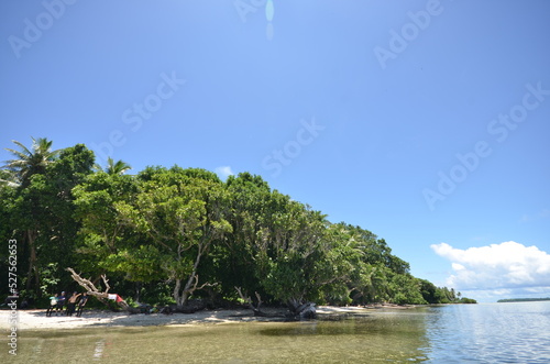 Kuop atoll in Truk lagoon, Chuuk also known as Neoch atoll and Kimishima atoll. Truk lagoon is the World's wreck diving destination Chuuk state of Federated States of Micronesia. photo