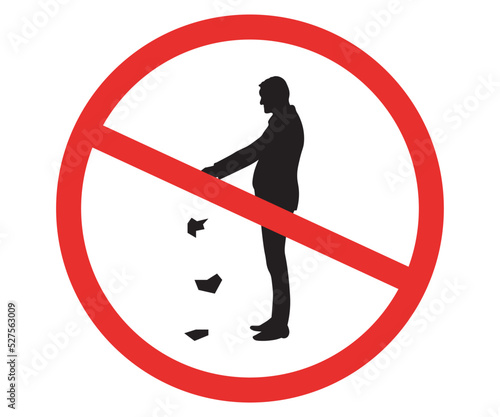 forbidding sign - it is forbidden to litter!