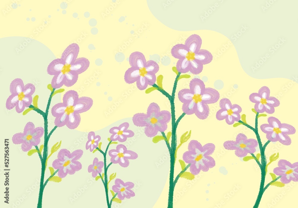abstract floral background for decoration illustration flower with watercolor
