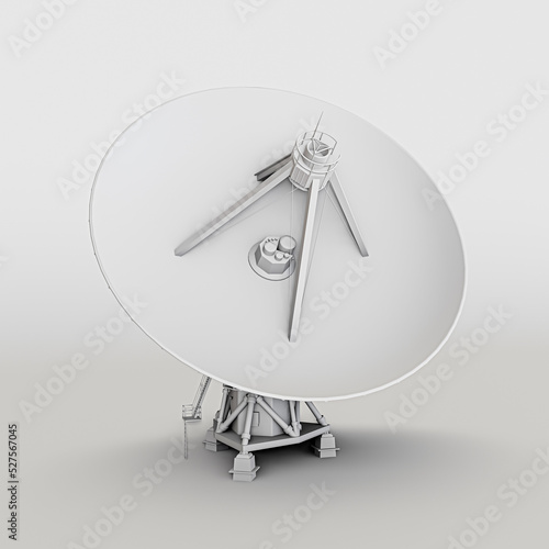 space antenna isolated on white background