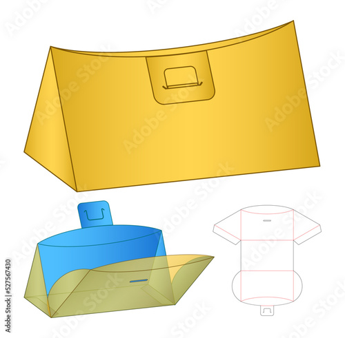 Box packaging die cut template design. 3d mock-up