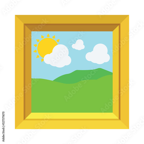 framed picture emoji vector