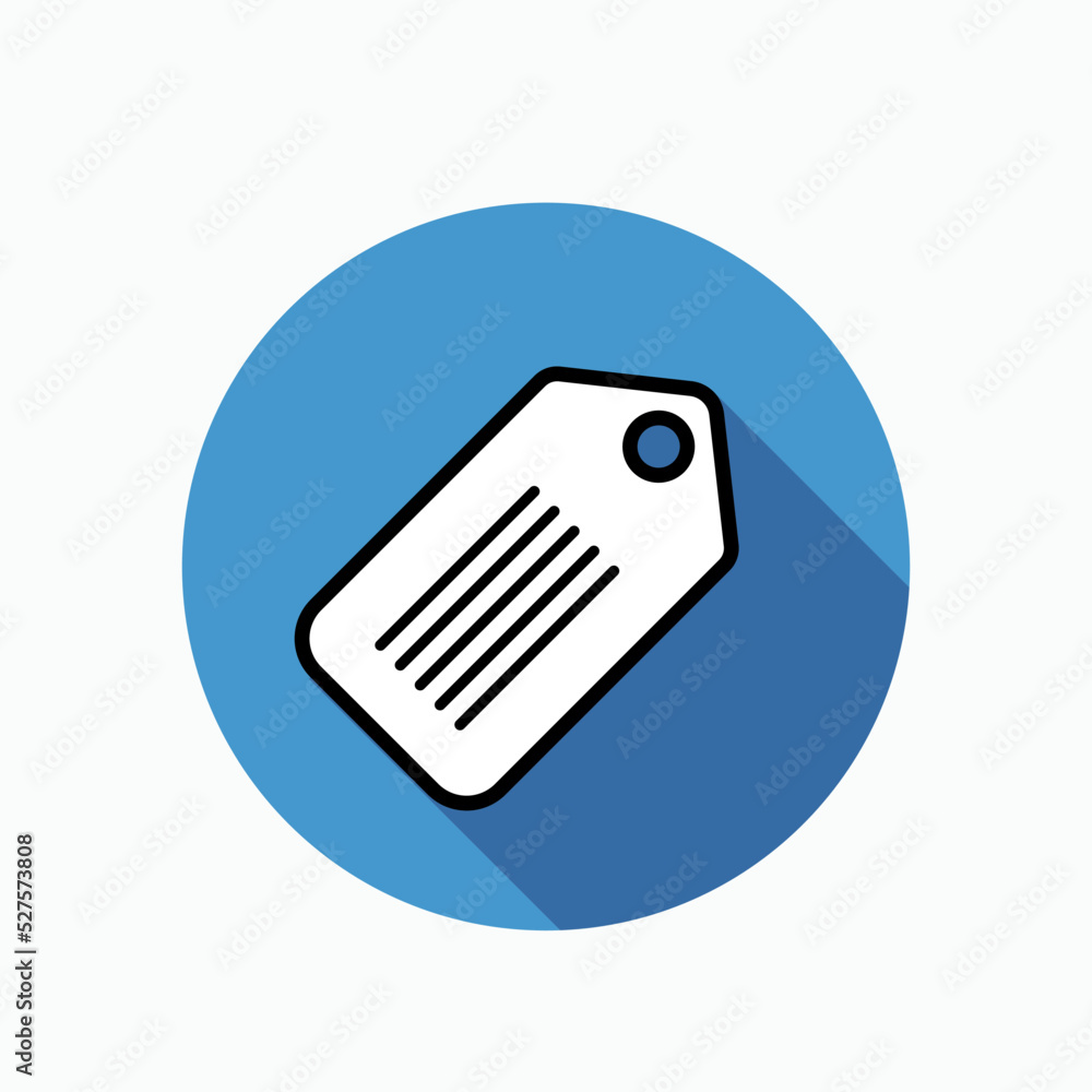 Label Icon. Branding Symbol - Vector. Presented in Blue Color.    