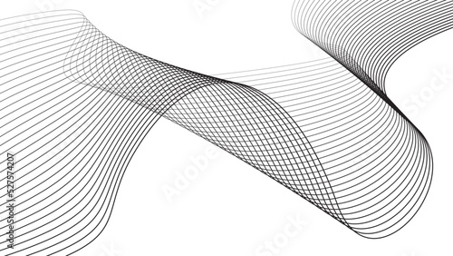 Abstract lines waves curved outline
