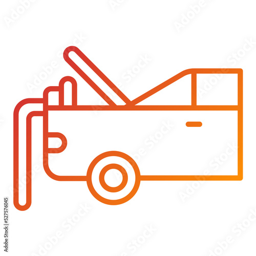 Car Trunk Cleaning Icon Style