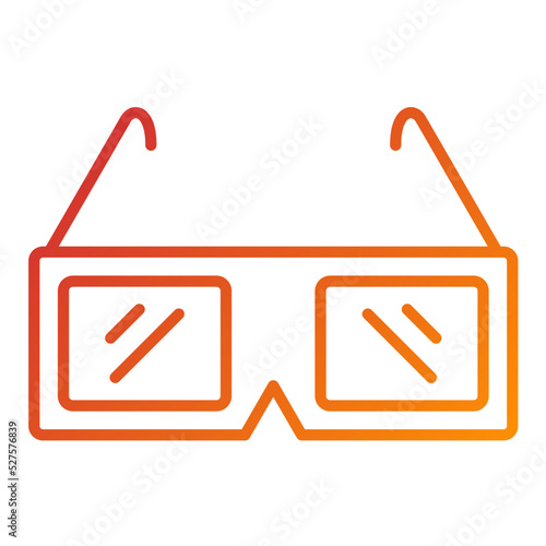 3d Glasses Icon Style