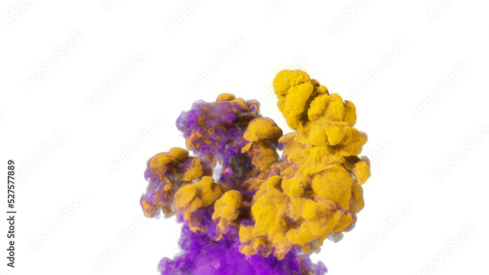 Obraz premium Colorful smoke, powder. PNG alpha channel