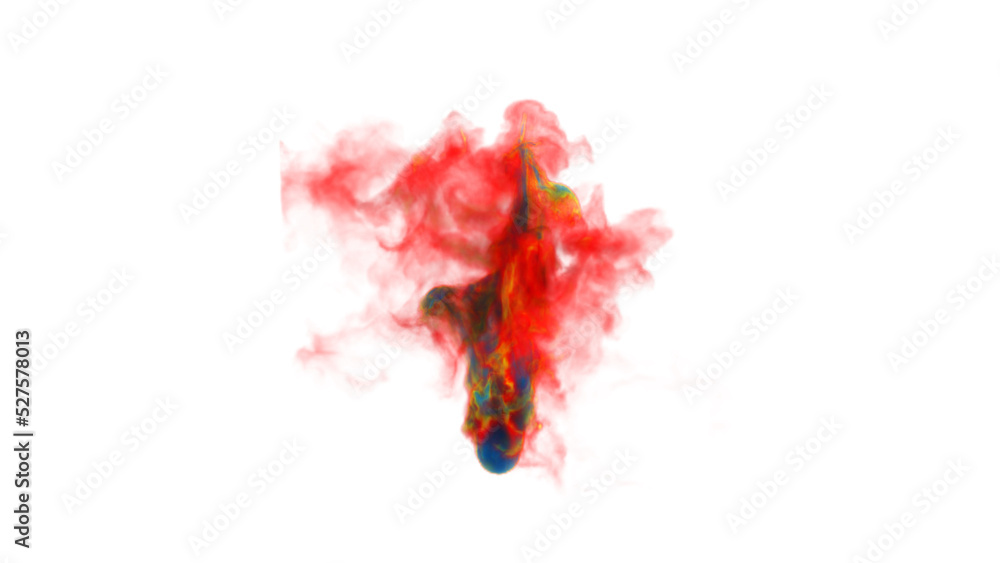 Colorful smoke, powder. PNG alpha channel