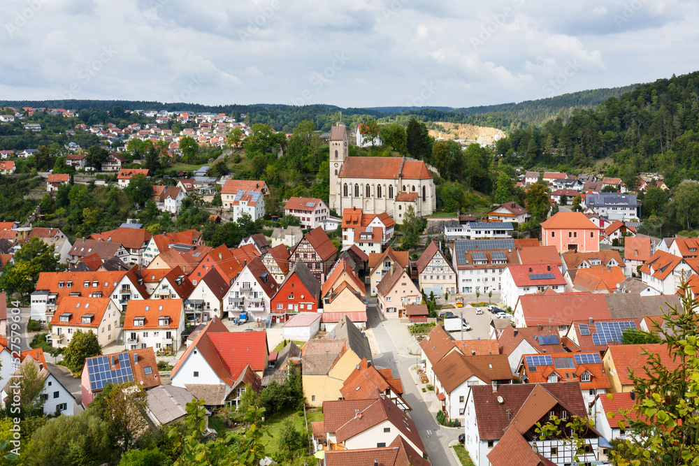 Fototapeta premium Panorama von Veringenstadt Hohenzollern (Landkreis Sigmaringen)