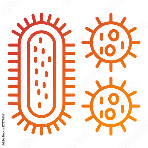 Bacteria And Virus Icon Style