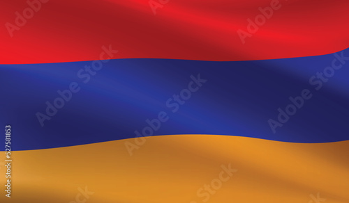 Armenia flag background.Waving Armenian flag vector