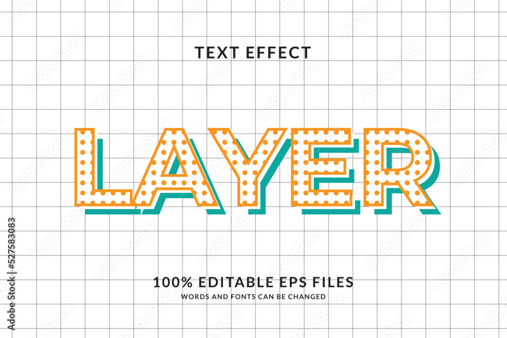 editable text effect with dots pettern