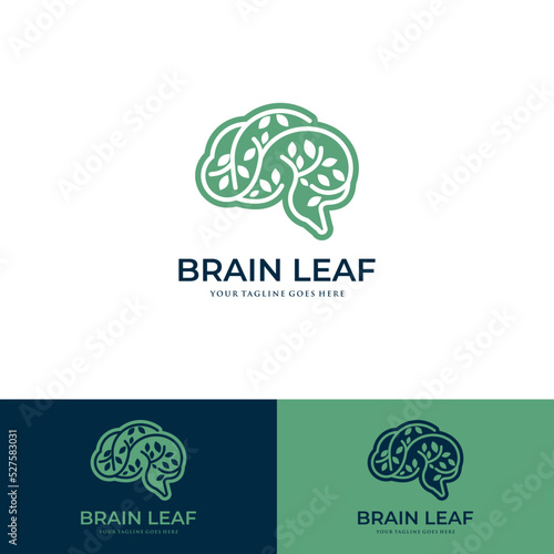 tree brain logo concept. human mind, growth , innovation, thinking, symbol stock illustration.