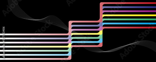 Modern abstract lines background for year brochure banner project and design. Geometric lines background