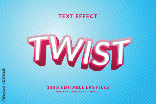 twist editable text effect design