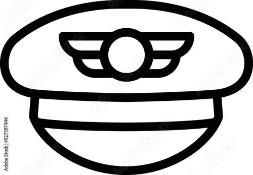 Pilot hat Vector Icon Design Illustration