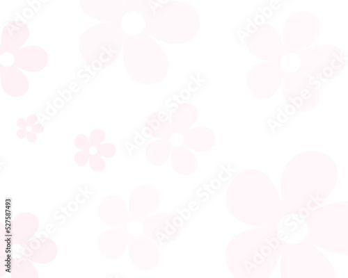 White abstract background with pink floral elements
