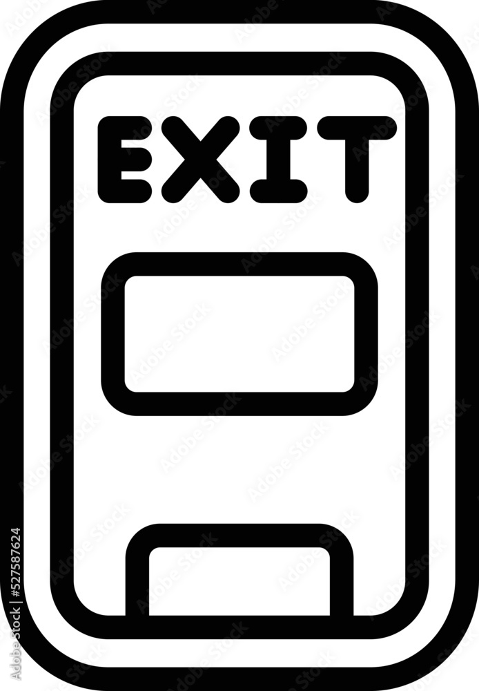 Emergency exit Vector Icon Design Illustration Emergency exit Vector Icon Design Illustration