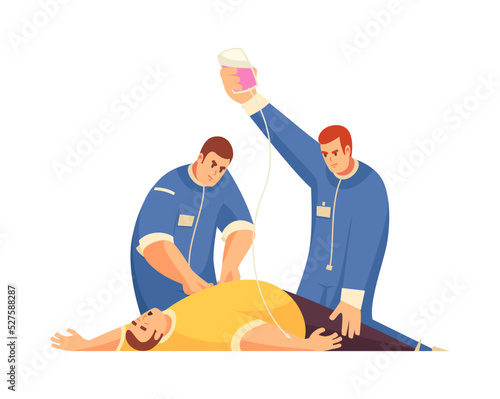 Flat Paramedics Illustration