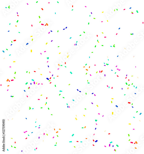 colorful confetti on transparent background