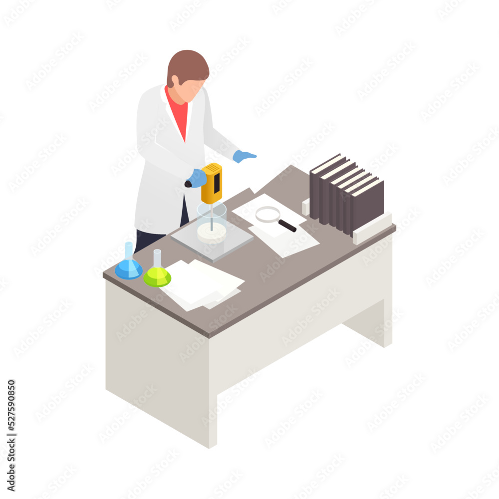 Scientist Isometric Illustration Scientist Isometric Illustration