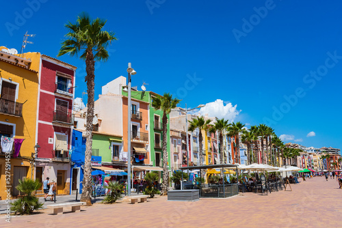 Cityscape of the fishing village of Villajoyosa (Alicante, Spain)