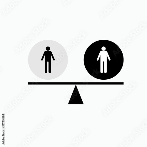 No Racism Icon. Equality Sign Symbol - Vector.     