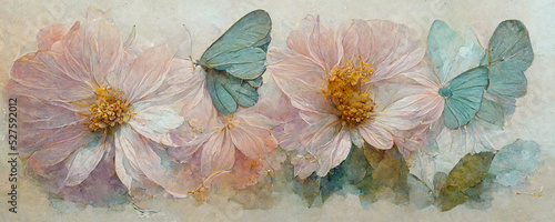 abstract flower illustration, creative flower background