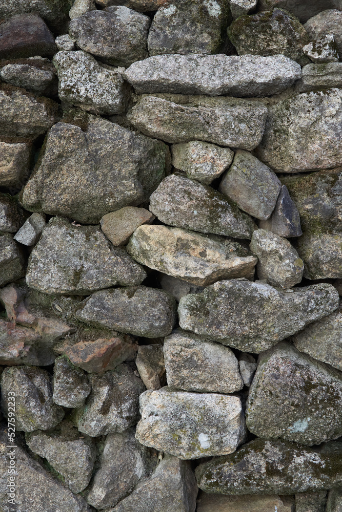 Stone wall in color background