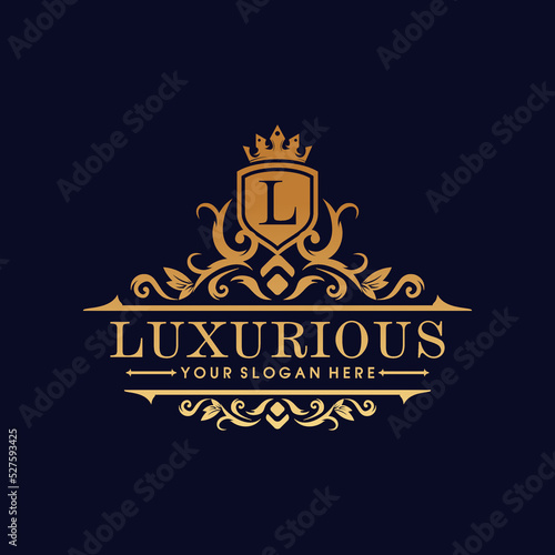 Modern luxurious with a crown logo