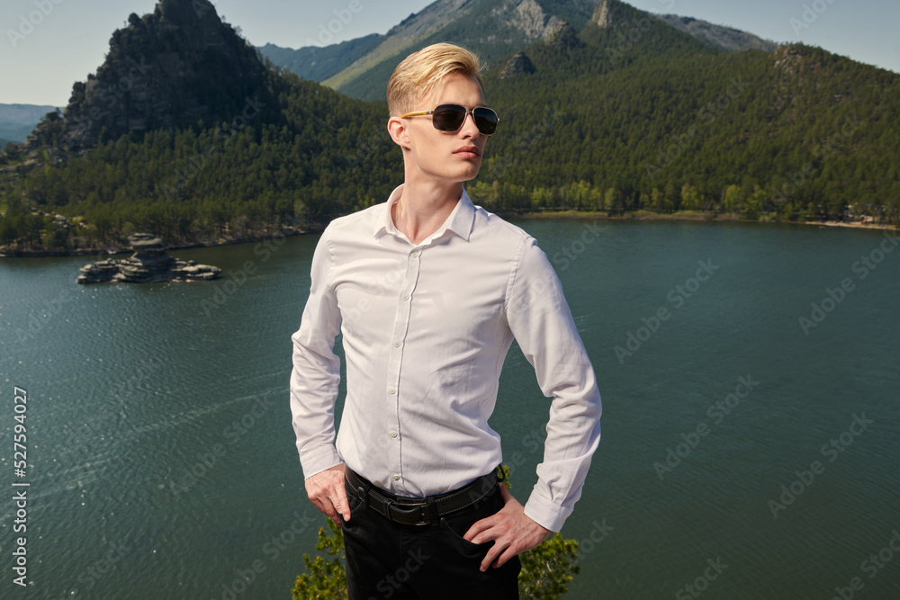 Fototapeta premium young man on top