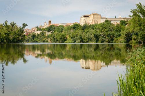 View of the Duero river in Tordesillas, Valladolid, Spain