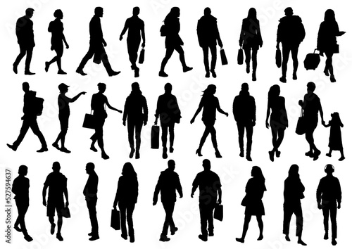 silhouettes of walking people vol. 2 photo