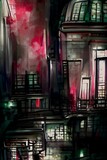 art color of dark town background