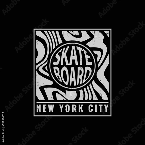 Skateboard illustration typography. perfect for t shirt design