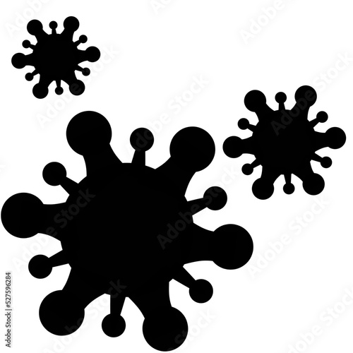 Bacteria icon, virus icon, ncov icon, Coronavirus, Bacteria viruses elements