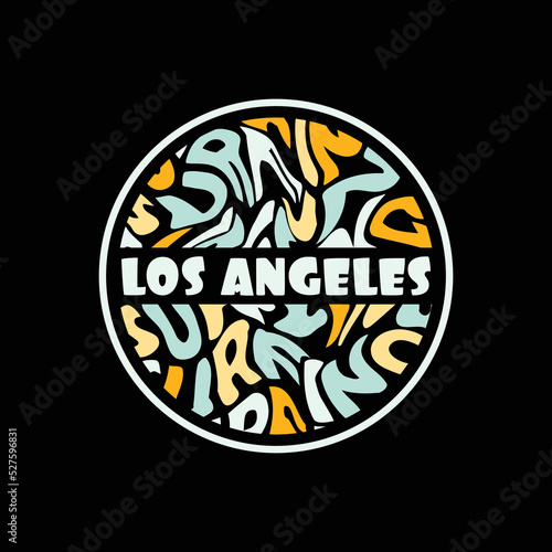 Los angeles illustration typography. perfect for t shirt design